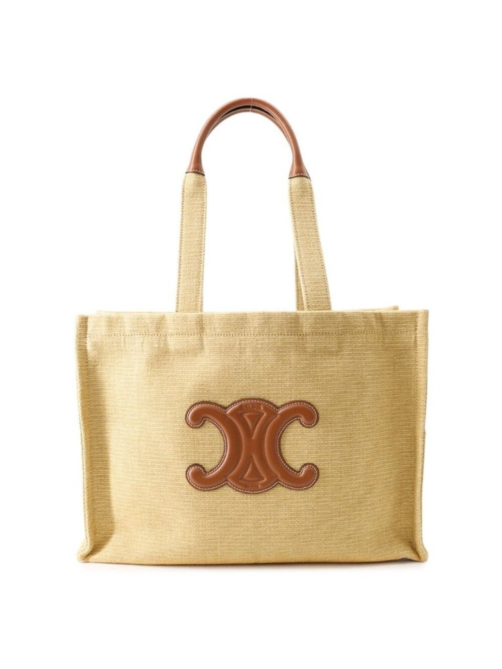 Celine Tote Bag Triomphe Cabas Thais Large Canvas Leather